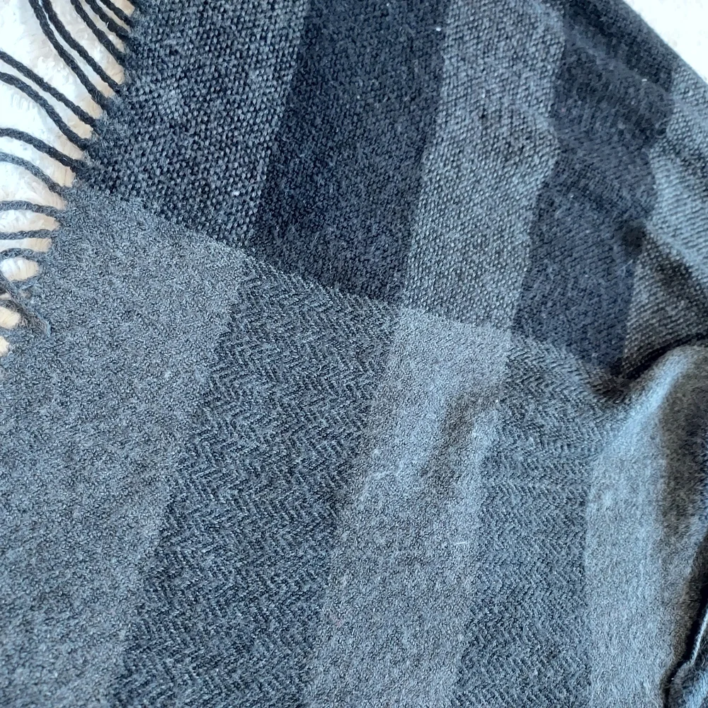 Classic Black Charcoal Gray Scarf 22
